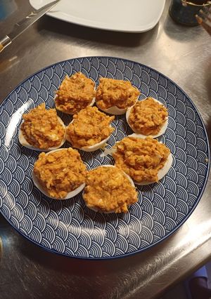 Una foto de Huevos rellenos
