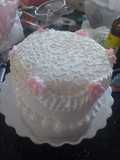 Torta de fondant relleno de mousse de coco