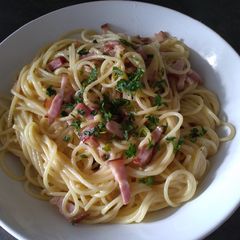 A picture of Spagetti Carbonara.