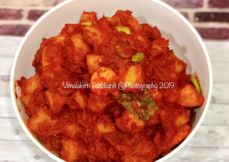 Resep Sambal udang, kentang dan pete, Lezat Sekali