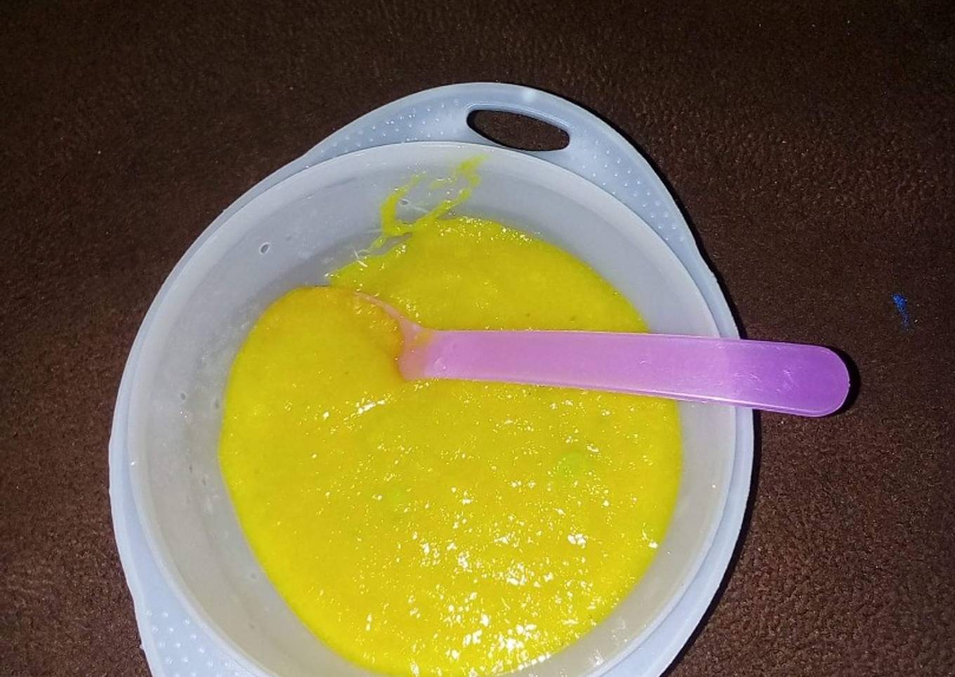 Sweet potatoes,Apple and carrot Puree