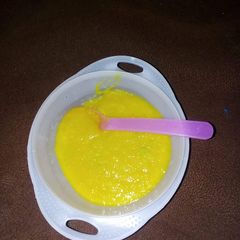 A picture of Sweet potatoes,Apple and carrot Puree.