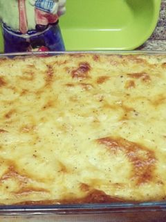 صورة لوصفة نجرسكو بتعوم في الوايت صوص والجبنه السايحة 😋