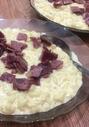 Foto resep Mac n Cheese with Ham Topping