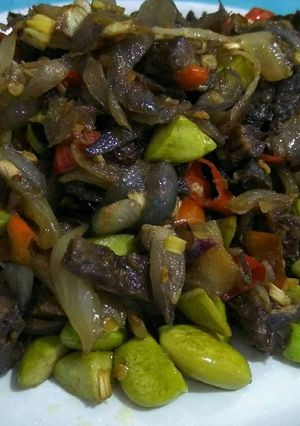 Foto resep Tumis bawang paru petai