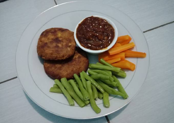 Steak tempe saus pedas