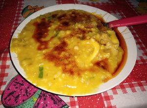 Una foto de Locro súper fácil y liviano de trigo pelado riquísimo 😋😋