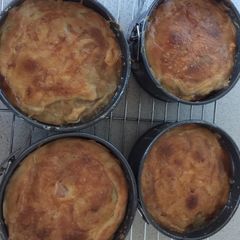 A picture of Chicken, in Gravy, Pies.