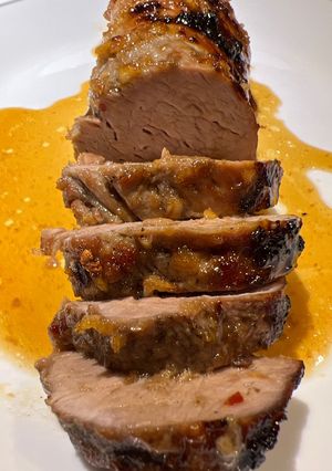 A picture of Roasted Honey 🍯 Pork Tenderloin.