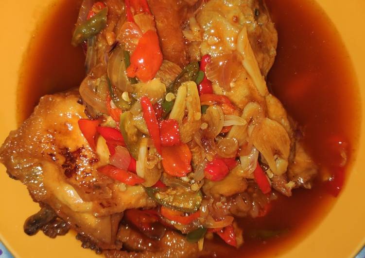 Resep Ayam goreng saus asam manis By ibu Shakira #Resepterbaruku yang Sempurna