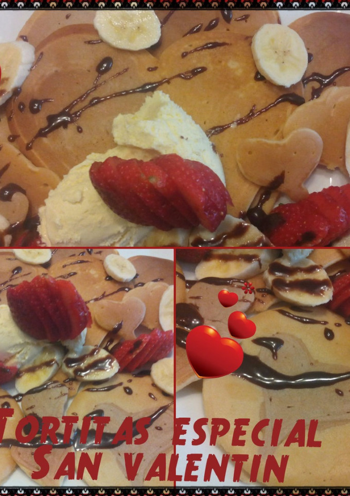 Una foto de Tortitas americanas especial San Valentín