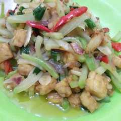 A picture of Tumis Labu siam & Tempe.
