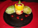Mango custard pudding