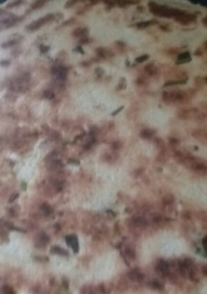 صورة لوصفة كسرة بالبصل الاخضر والشحم