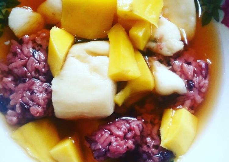 Langkah Mudah untuk Membuat Tape kuah toping mangga yang Menggugah Selera