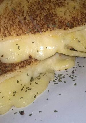 A picture of Grilled mozzarella cheese sandwich.