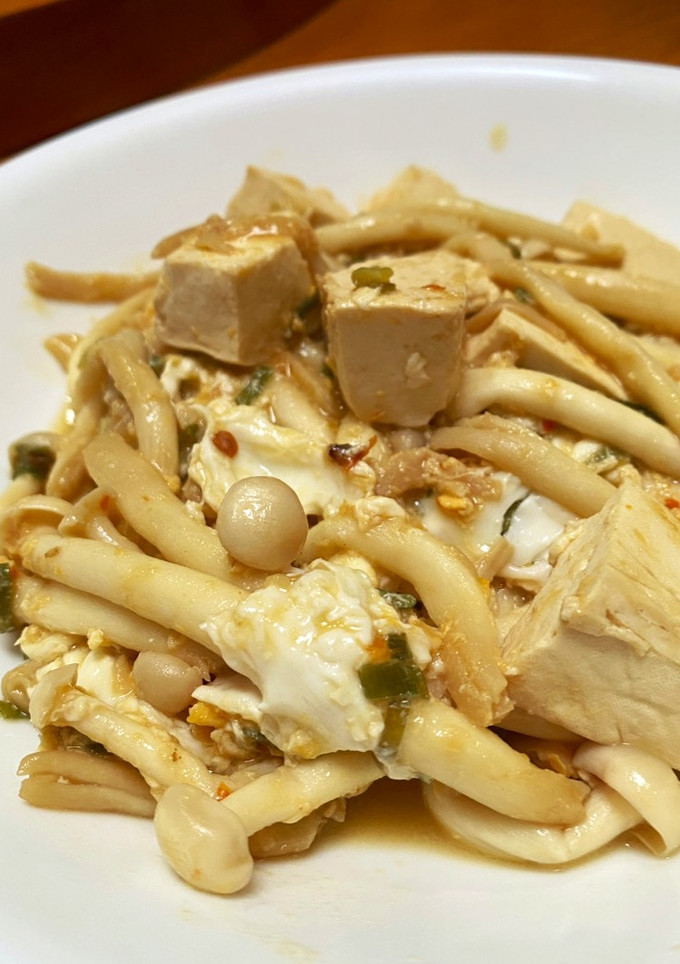 Foto resep Tumis Jamur Tahu Telur