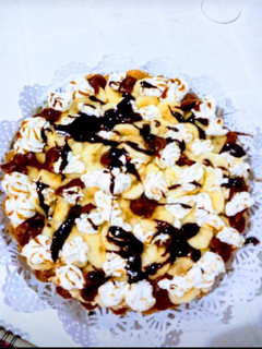 Una foto de Tarta banana Split