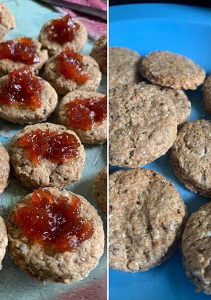 Una foto de Galletitas de avena con membrillo y sin membrillo