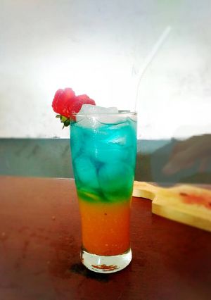 Foto resep Blue sunrise mocktail