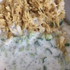 A picture of Arabian Style Yogurt and Cucumber Salad.