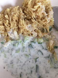 A picture of Arabian Style Yogurt and Cucumber Salad.