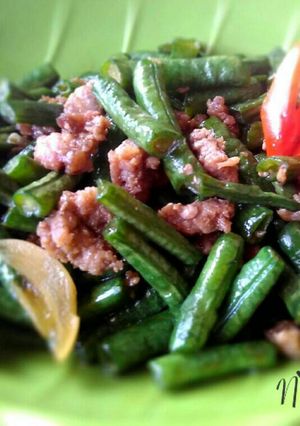 Foto resep Oseng daging sapi cincang + kacang panjang #KitaBerbagi
