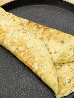 Une photo de Omelette au fromage de chèvre