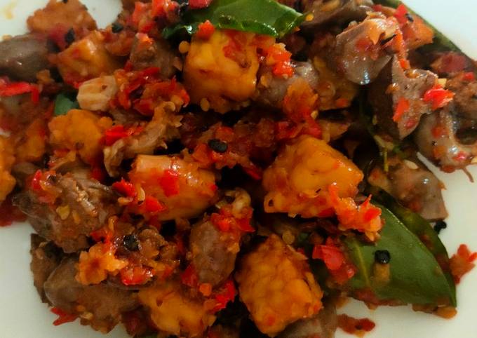 Langkah Mudah untuk Menyiapkan Ati ampla balado dgn tempe Anti Gagal