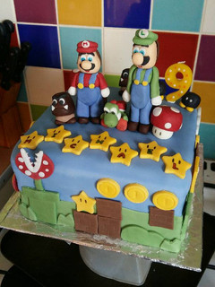 A picture of Vickys Super Mario Cake Decoration Idea.