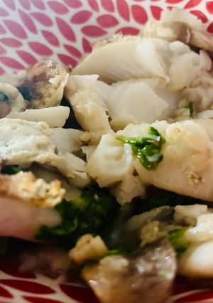 Une photo de Flétan sur salade cuite
