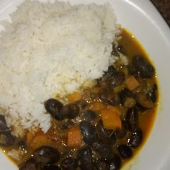 A picture of Butterbeans and rice #charity support recipe#Authormarathoni.