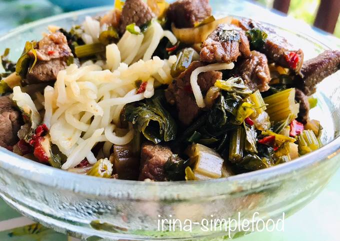 Лагман по-дунгански с сельдереем