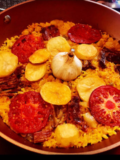 Una foto de Arroz al horno (mi versión de aprovechamiento)