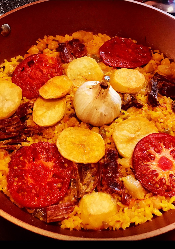 Una foto de Arroz al horno (mi versión de aprovechamiento)