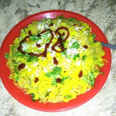 A picture of Maharashtrian poha.