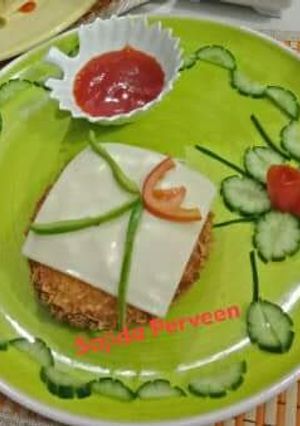 A picture of Chicken corn sandwiches #KokabandCookpad.