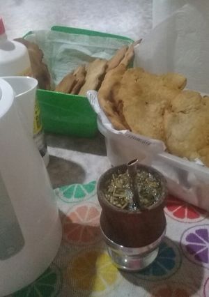 Una foto de Tortas fritas veganas