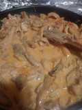 Pollo a la crema con hongos