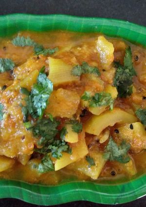 A picture of Achari louki ki sabji.