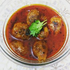 A picture of Arbi Masala or Spicy Colocasia Curry.