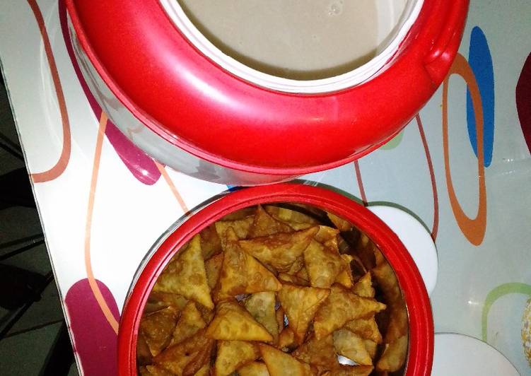 Easiest Way to Make Awsome Kunun Aya $ Samosa | So Appetizing Food Recipe From My Kitchen