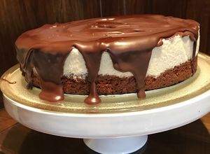 Una foto de Cheesecake de Banana y chocolate