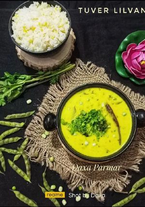 A picture of Fresh Tuver Lilva Ni Kadhi (Pigeon Peas Kadhi).