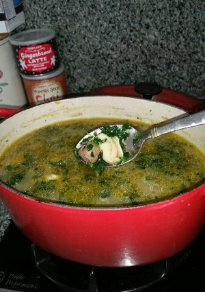 A picture of Italian Wedding Soup .