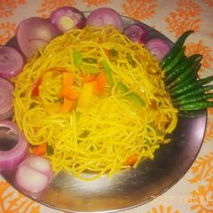 Veg noodles in indian style A picture of Veg noodles in indian style.