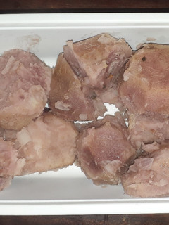 A picture of Boiled Nduma (arrowroot) with Cardamon and Onion.
