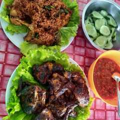 A picture of Ayam bakar pedas manis.