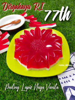 Foto resep 🇮🇩Puding Lapis Naga Vanila🇮🇩