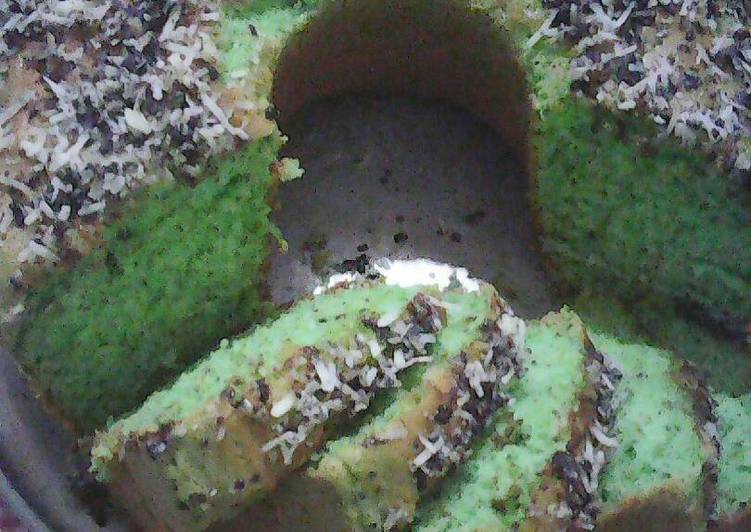 Bolu pandan coklat keju